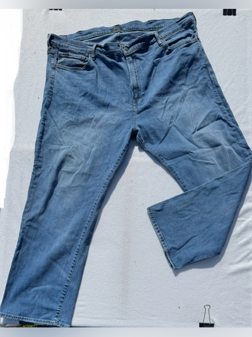 Polo Ralph Lauren Jeans Well Worn Naturally Distressed 44x27 Wide Leg Skatercore
